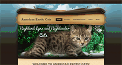 Desktop Screenshot of americanexoticcats.com